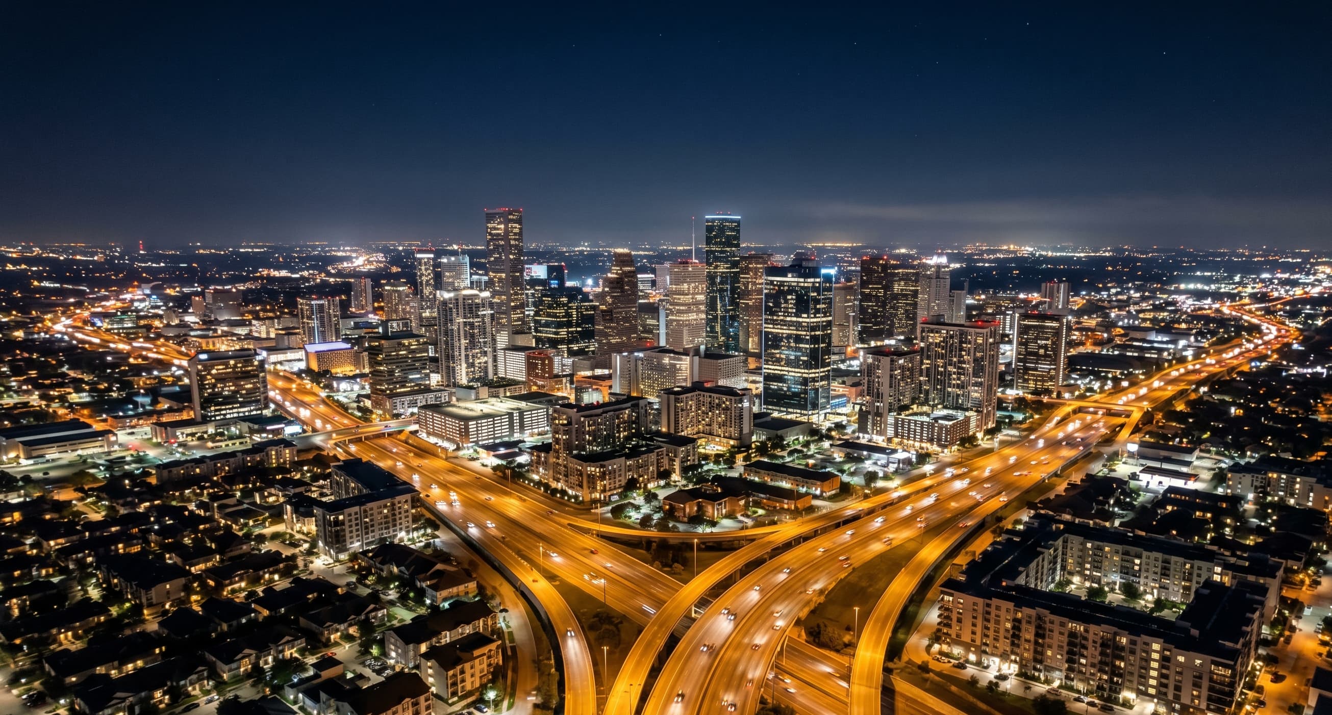 Downtown Night Cityscape
